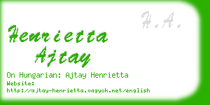 henrietta ajtay business card